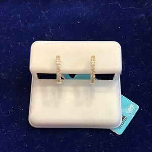 Luxury Gold Huggie Moissanite Diamond Hoop‎ Earrings